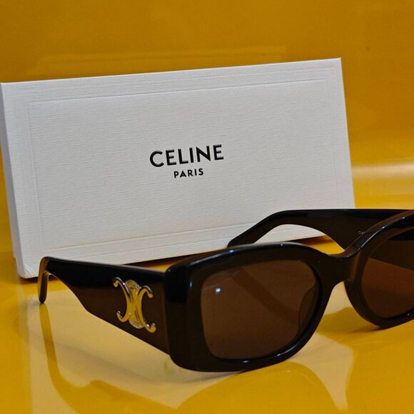 Celine Black Rectangular Sunglasses main image 10